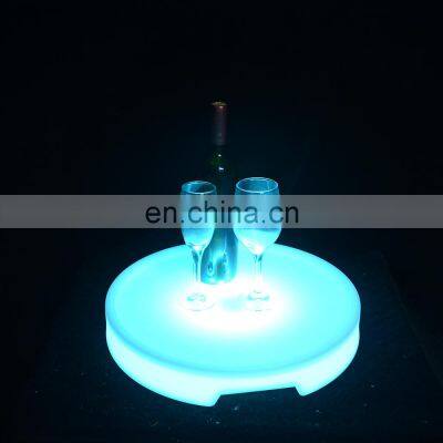 KTV/ Nightclub Party rechargeable luxury flashing wine plastic Glowing plastic led lighted ice bucket serving tray