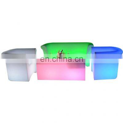 LED plastic sofa cheap liquidation chairs