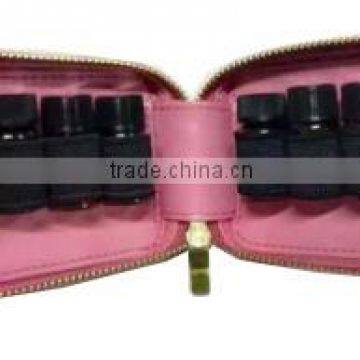 Pink Essential Oil Travel Carrying Cases Bag,leather Essential Oil Bottle Travel Organizer photo-4