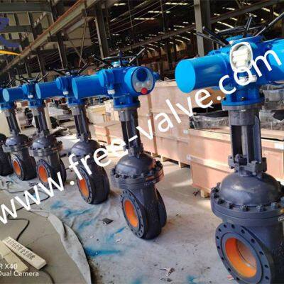 Electric Operated High Pressure Ceramic Lined Knife Gate Valve photo-2