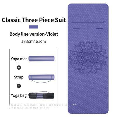 Custom Logo Fitness Equipment Soft Natural tpe yoga mat material Eco-Friendly TPE Yoga Mat