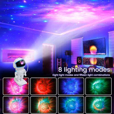Skiing Astronaut Galaxy Projector Colorful Nebula Starry Sky Night Projector Smart Remote Control Led Desk Lamp For Bedroom photo-5