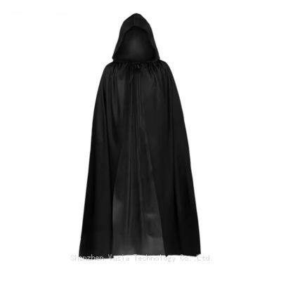 Black Red Full Length Vampire Capes - for Magician Wizard Halloween Cosplay