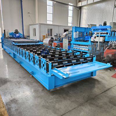 Hot Selling Single Double Three Layer Customized Shapes Corrugated Roof Sheet Making Tile Pressing Machine Making Roofing Sheet photo-3