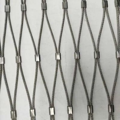 Durable Stainless Steel Flexible Wire Rope Mesh Net Diamond Hole Knitted Wire Zoo Mesh for Animals