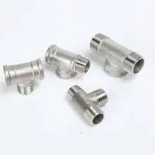 304 Stainless Steel External Thread Tee, External Thread Thread, Inside and Outside Water Pipe Joint Accessories Collection photo-3