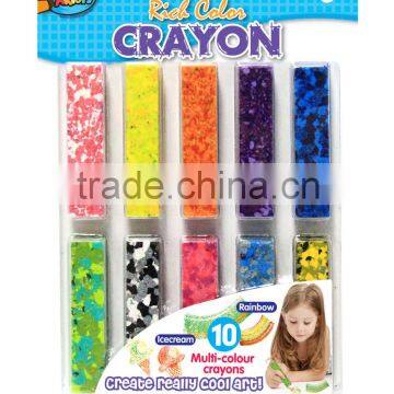 10 Long Multi-colors Crayon