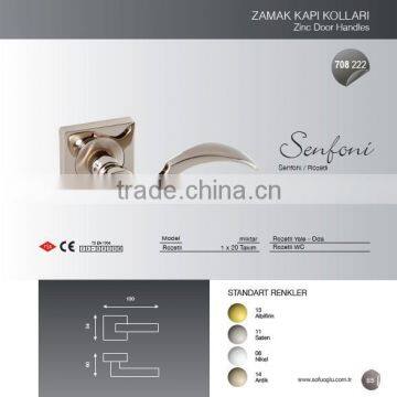 Zinc Alloy Door Hardware Handle on Rose 708 222 photo-2