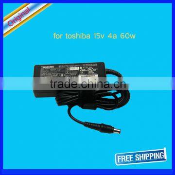 Original new 15V 4A 60W AC Adapter For TOSHIBA PA3048U-1ACA PA2444U 6.3*3.0mm