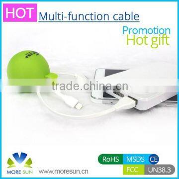 Useful Convient Multi Phone Cable in a Silicon Ball ,4 in 1 Mobile Phone Cable photo-4
