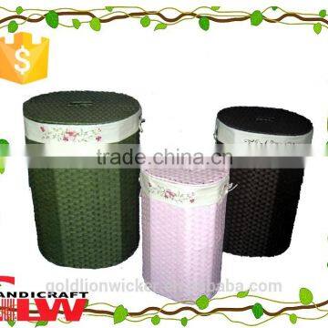 paper rope hamper with emboridered liner ,wicker laundry basket, paper baskets, empty picnic baskets wholesale