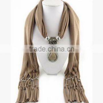 Wholesale Fashionable Pendant Scarf Jewellery Scarf photo-4
