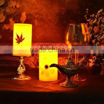 Remote control color changing flameless electronic wax candles