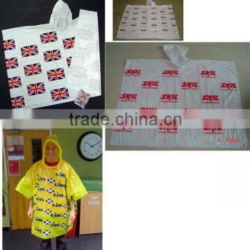 PE Disposable Logo Plastic Waterproof Raincoat photo-5