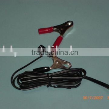 cable 7/0.16BC twins color: black, one Solder battery clip 2 pcs