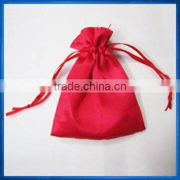 Custom logo satin bag,small drawstring gift pouch