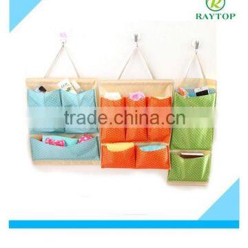 Pastoral Style Three Layer Waterproof Bathroom Plastic Pocket Hanging Organizer For Sundries Trade Assurance Supplier