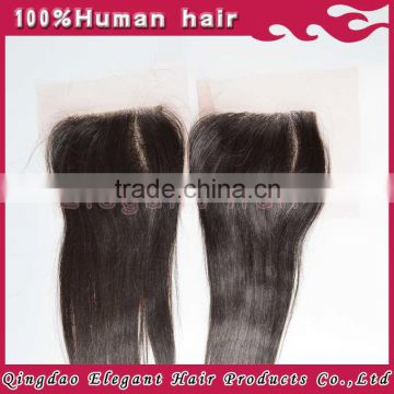 High quality human brazilian virgin human hair weave lace closure in factory price