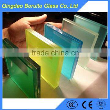 12.38mm clear and colored laminated glass prices with CCC ISO