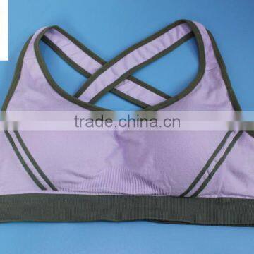 High Quanlity Fashion Stretch Breathable Cheap Simple Wholesale Sport Bra Sexy photo-5