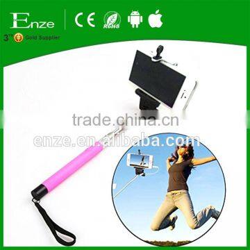 Factory Direct Sale cable take pole custom selfie stick extendable monopod