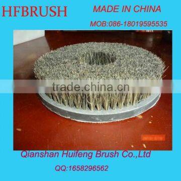 Horse hair disc polishing brush