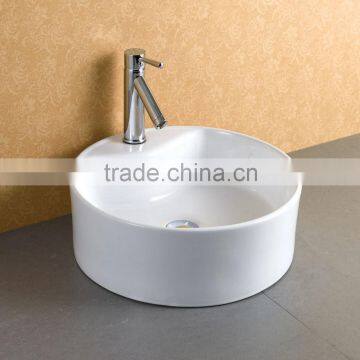 Thick Edge Fancy Glazed Ceramic Round Basin