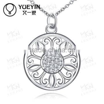 Newest pure silver plated necklace designs jewelry