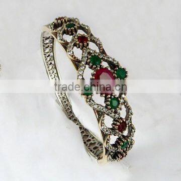 Multi Color !! Kada Bangle 925 Sterling Silver Bangles, Indian Jewellery Manufacturer, Silver Jewellery