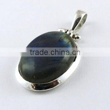 Green Love Labradorite Pendant, Indian Silver Jewelry, Handmade Silver Jewelry