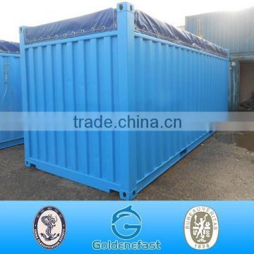 Sun and water resistant open top container tarpaulin