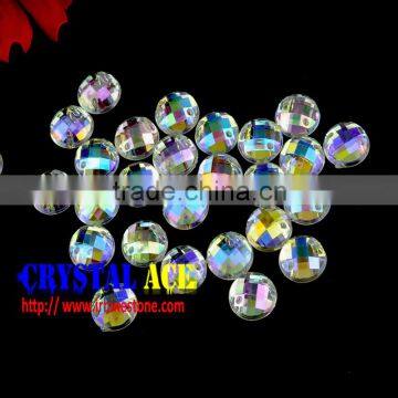 Bling Bling Acrylic Sew Stone, Crystal AB Color Sew On Acrylic Rhinestone With Flat Back for DIY Decoration photo-2