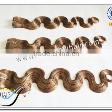 Wholesale Top quality single clip in hair extension 100% brazilian body wave clip in curly hair extension