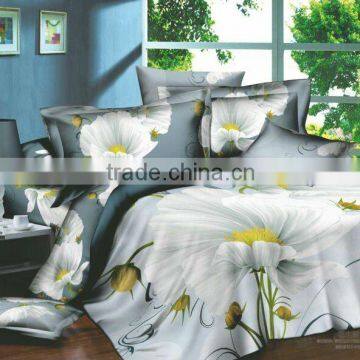 100% cotton reactive printing bedding set bed sheet