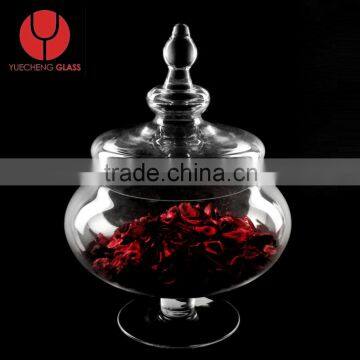 Attractive cheap clear glass candy jar wholesale