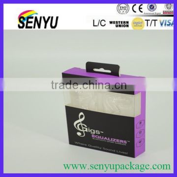 Custom wholesale paper box cell phone bluetooth case packaging with PVC window                        
                                                Quality Choice