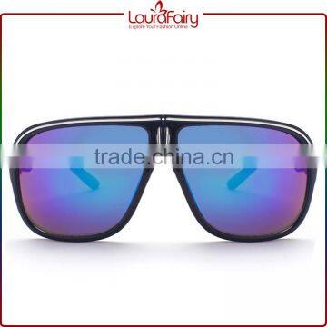 Laura Fairy Portable Blue Lens Black Frame Cheap Adjustable Foldable Sunglasses photo-3