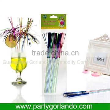 party decorative cocktail plastic drinking straws