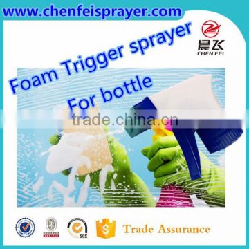 Plastic hand foam pump for plastic bottle 28 400 28 410 28 415 foam trigger sprayer pump in different color can be custom