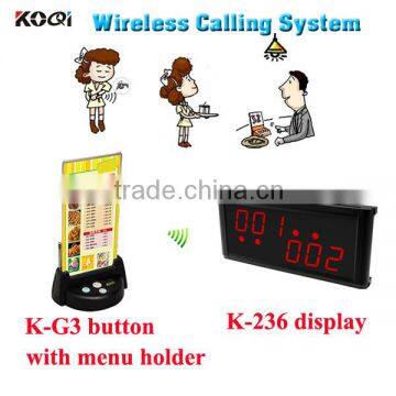 customer call service equipment for restaurant with calling system waiter pager