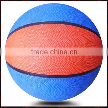 good quality blue and red custom size 5 rubber basketball without printing