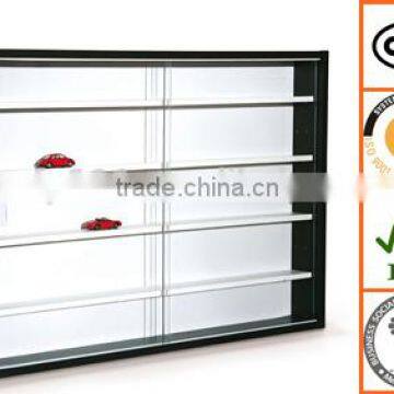 The wall cube shelf with Glass sliding door 5 layer