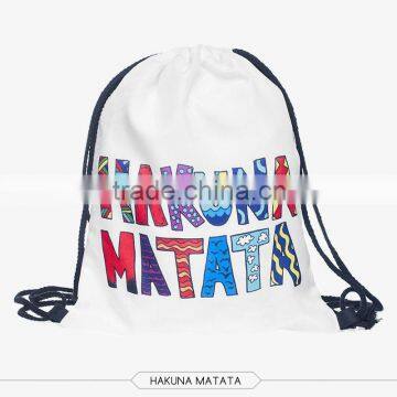 special small sublimation custom made drawstring gym bag