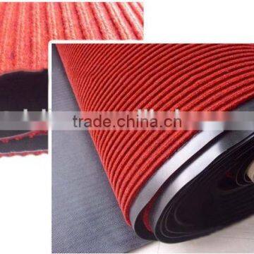 polyester stripe with pvc backing from china carpet factory