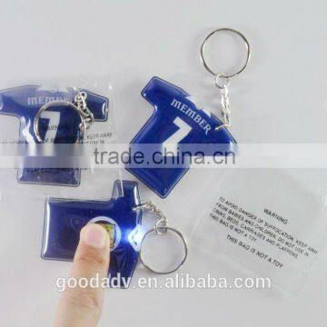 Factory price promotional Led keychain PVC Led light keychain