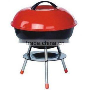 Outdoor camping apple shaped portable charcoal rotary bbq grill