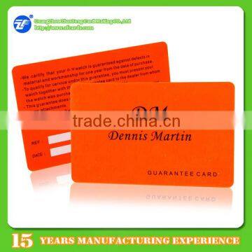 Promotional high quality id business plastic cards pvc