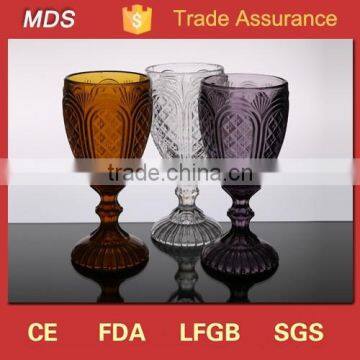 Drinkware glass colored painted types of wine glasses patterns