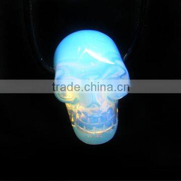 Moonstone genstone pendants:skull handicraft