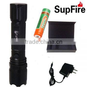 Rechargeable SupFire J1 Outdoor Camping Long Range 200m 3w Led Flashlight